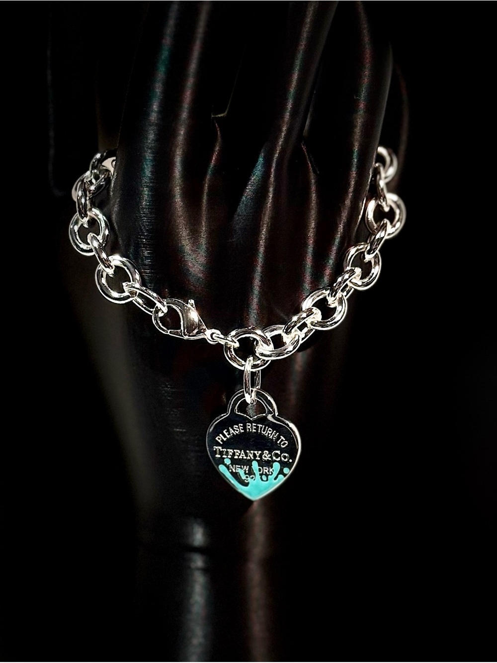 Silver Heart Splash Bracelet